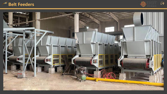 Clay hollow blocks making project 120 tons/h belt conveyor box feeder machine for full auto red clay brick making line