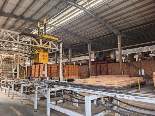 Automatic Unloading and Packaging System for Fired Bricks in Clay Brick Production Line with Tunnel Dryer，Tunnel Kiln