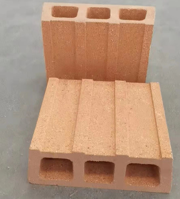 Red Clay Refractory Brick Material Hydraulic Pressure Customized