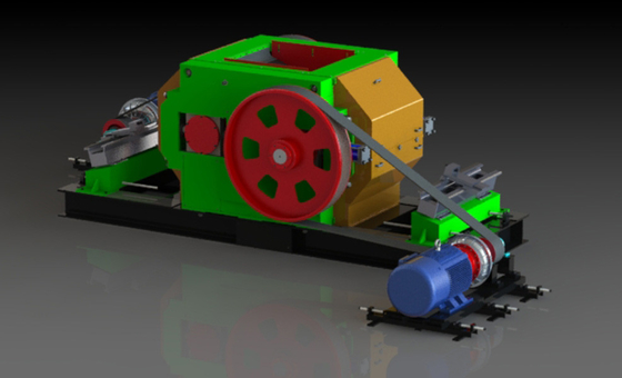 Double Tooth High Speed Roller Crusher Manganese Steel 20mm Input Diameter