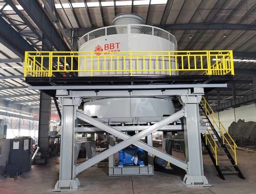 Wheel Wet Pan Mill Crushing Equipment 6700*6500*6700mm Gold Grinding Mill