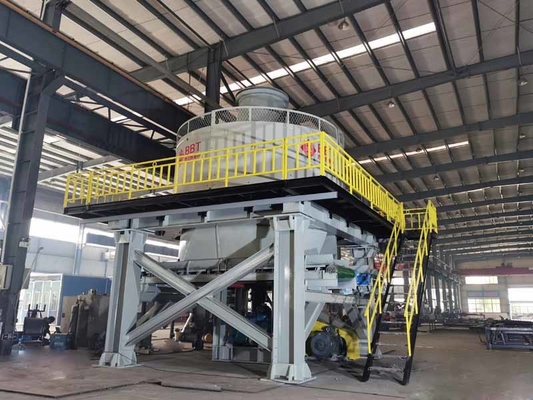 Wheel Wet Pan Mill Crushing Equipment 6700*6500*6700mm Gold Grinding Mill