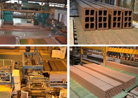 Red Clay Hollow Full Automatic Block Making Machine Vacuum Extruder