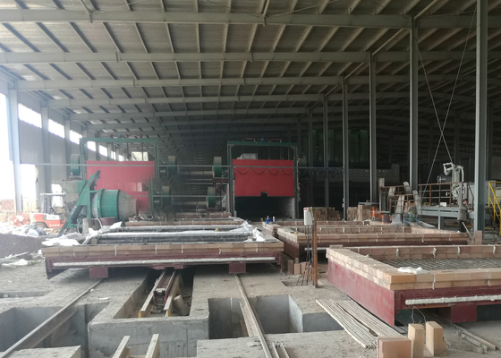Auto Refractory Clay Brick Tunnel Kiln Firing Process Pressure Balance System