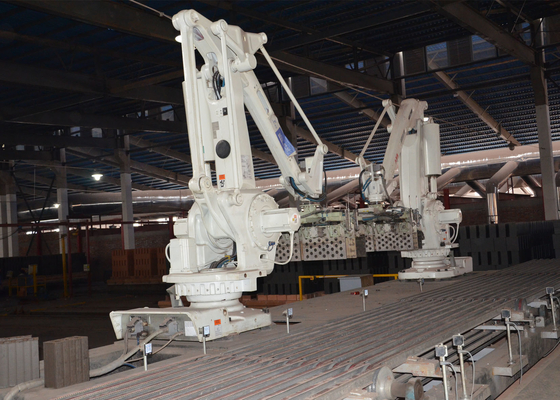 automatic clay brick block robot setting stacking machinery for clay brick production line