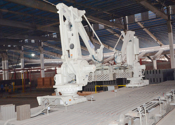 automatic clay brick block robot setting stacking machinery for clay brick production line