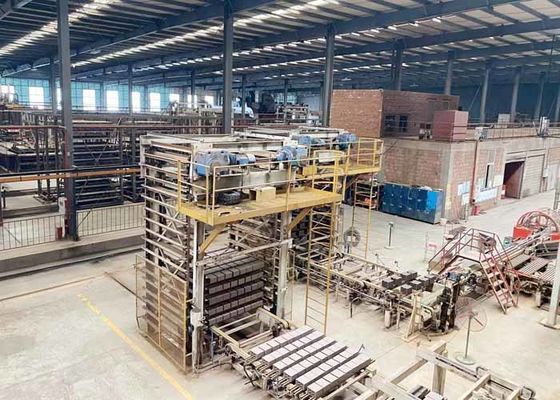 Tunnel Kiln Automatic Production Line For Clay Hollow Block Making with Tunnel Dryer and Big Capacities 800 tons/day