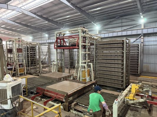 tunnel dryer drying system in full automatic red clay bricks blocks making project