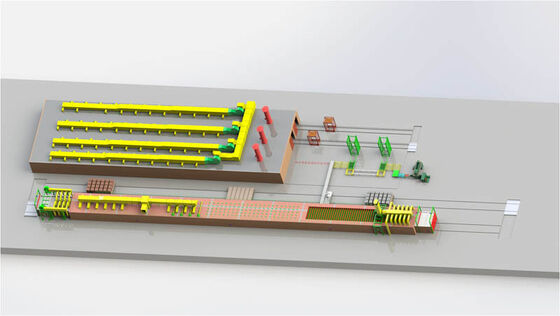 100 to 1,200 tons/day fully automatic clay brick production line with tunnel dryer and tunnel kiln for clay brick making