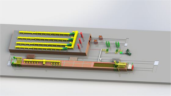 100 to 1,200 tons/day fully automatic clay brick production line with tunnel dryer and tunnel kiln for clay brick making